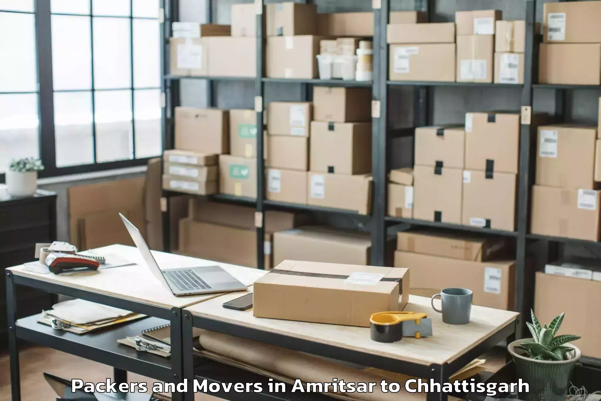 Comprehensive Amritsar to Saraipali Packers And Movers